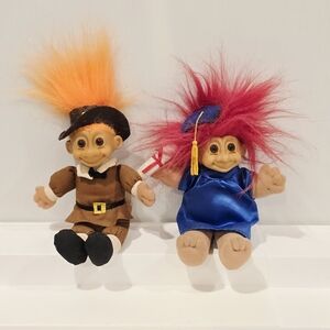 Vintage Russ Troll Plush Doll Set